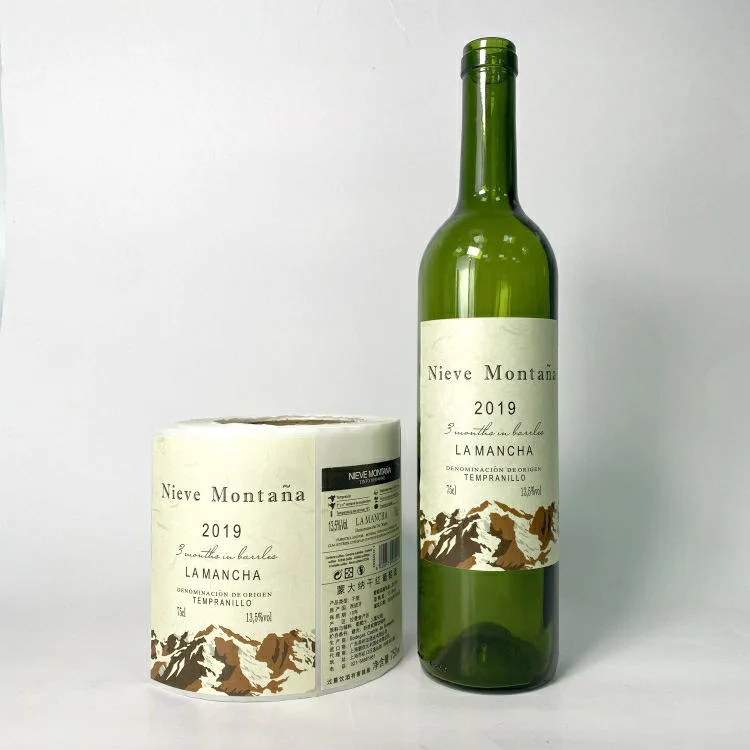 White Wine Bottle Label Roll Product View