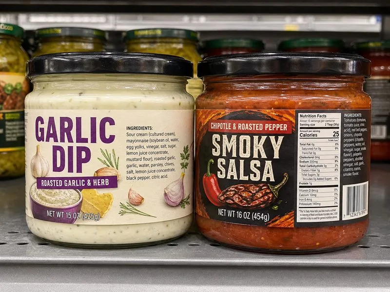 Wide-mouth sauce and dip jars