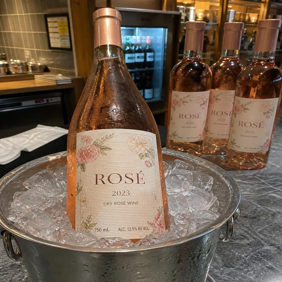 Wine label after wet strength test