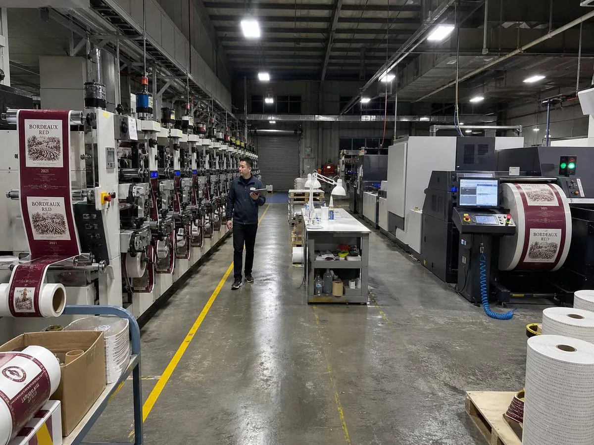 Wine label factory flexo digital presses