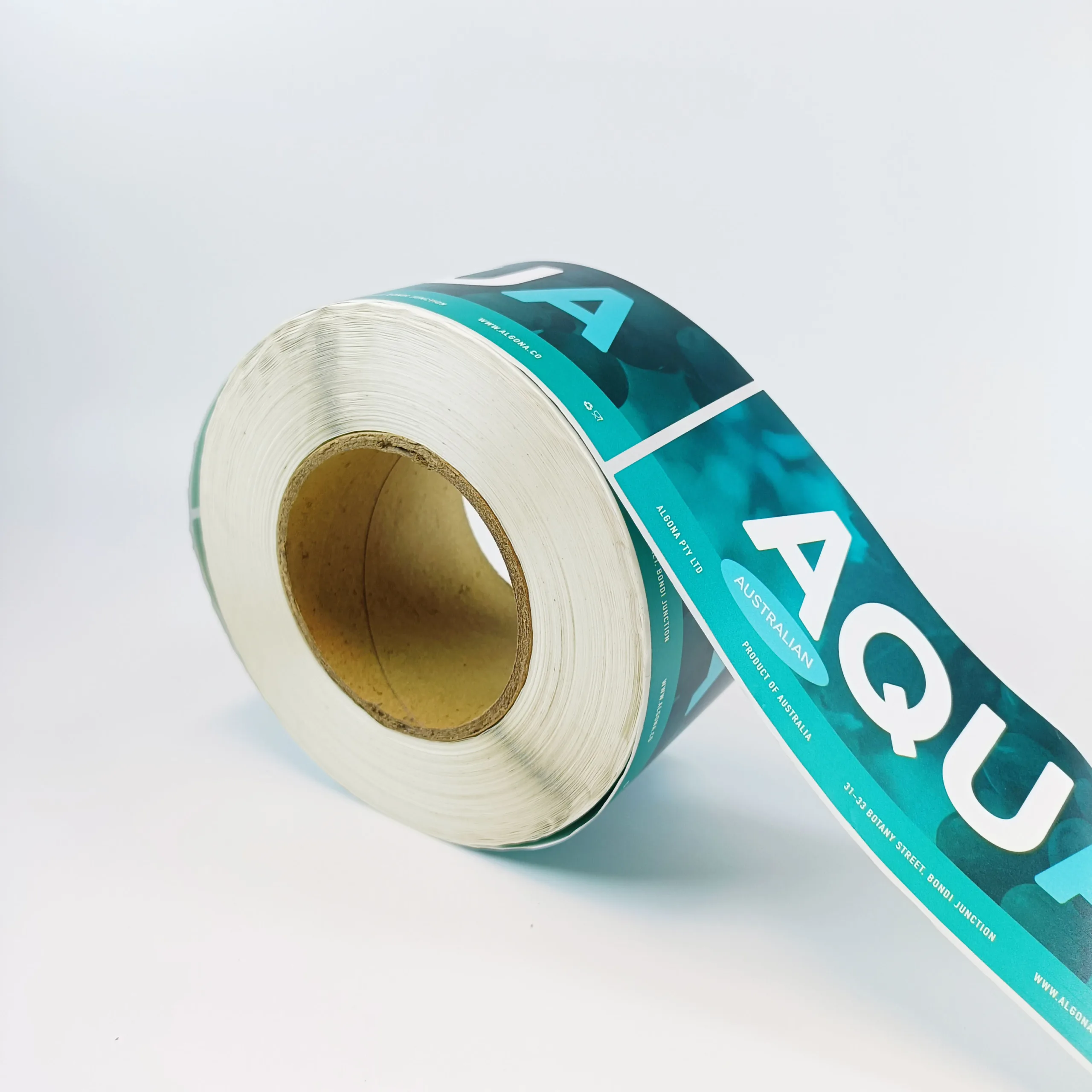 Aqua Bottle Label Roll