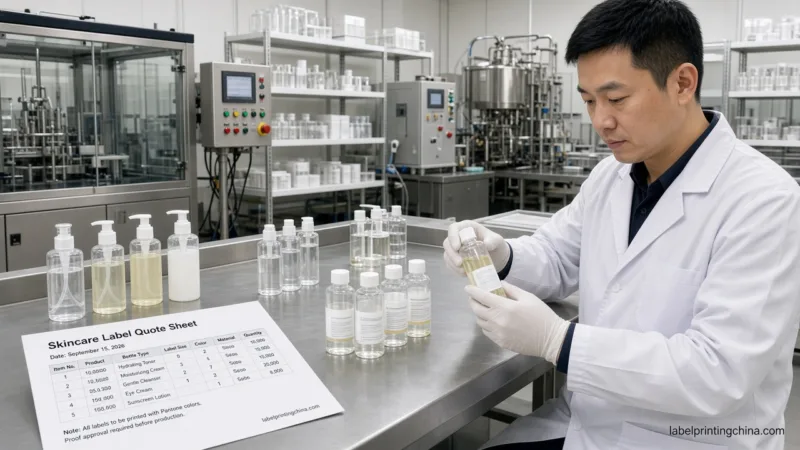 Chinese Tech Reviews Skincare Bottle Labels