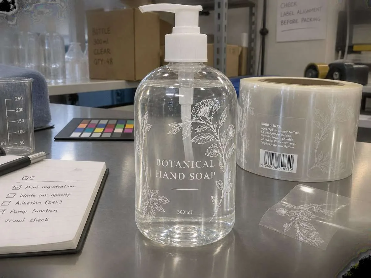 Clear BOPP soap labels no label look