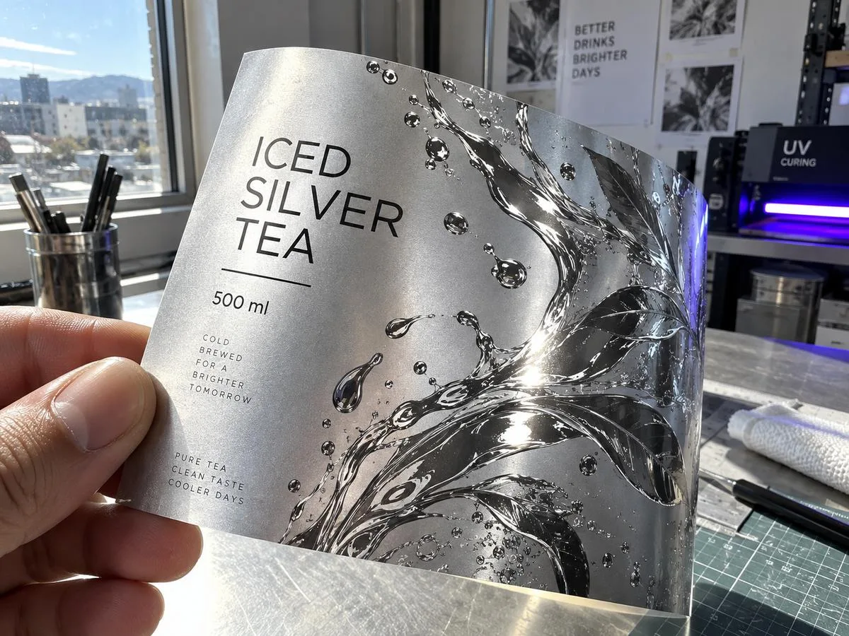 Cold foil spot UV gloss labels
