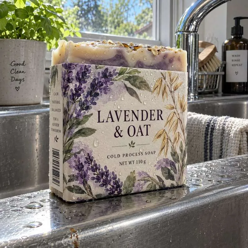 Custom bar soap labels waterproof wrap