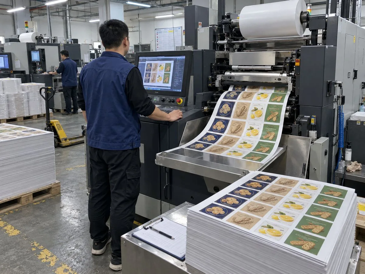 Digital press running multi-SKU bakery labels