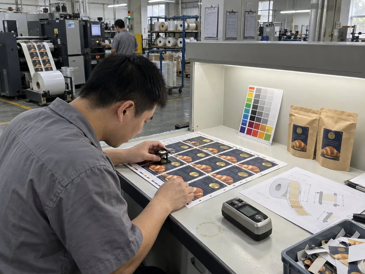 Engineer checking proof against applicator specification
