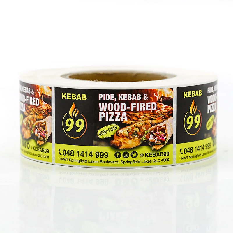 Kebab Food Container Label Roll