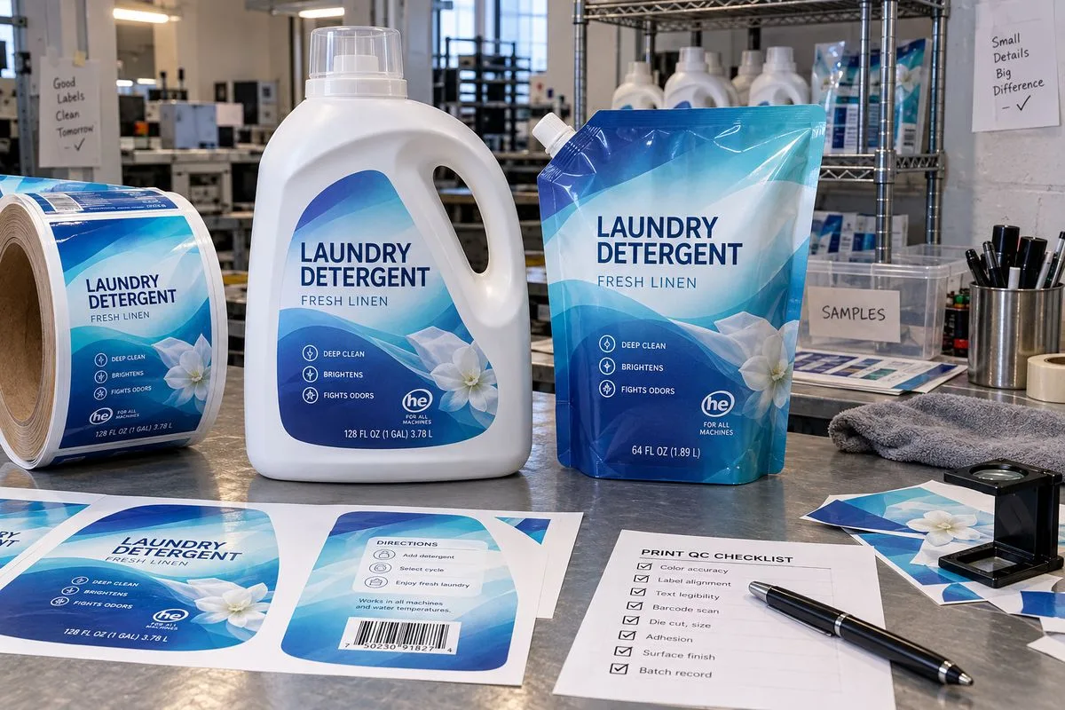 laundry detergent jug label