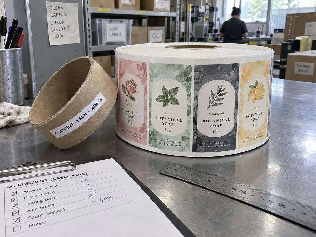 Multi scent soap label rolls one order