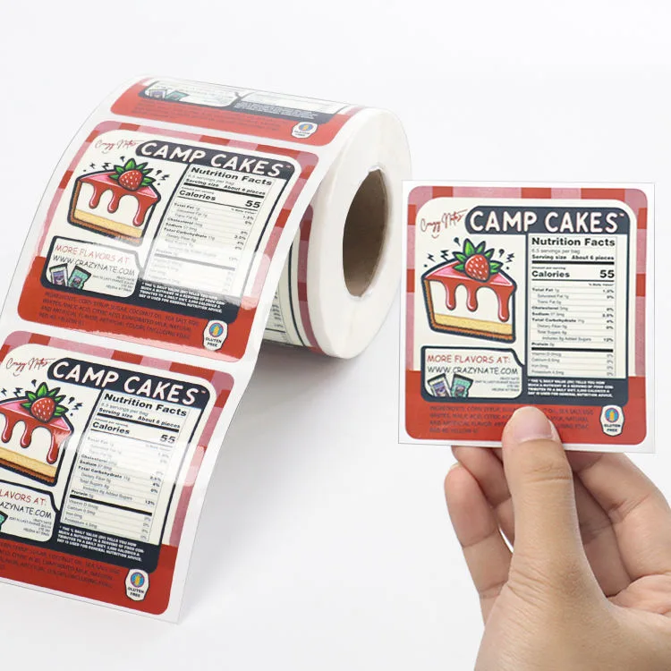 Nutrition Facts Food Container Label Roll