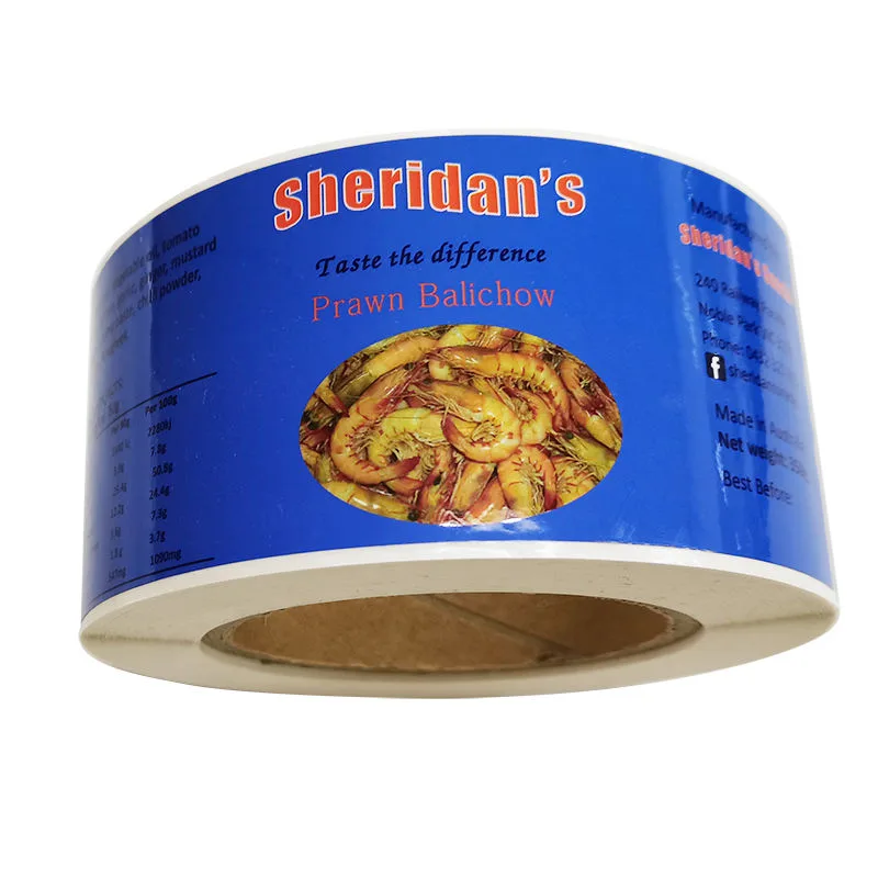 Prawn Food Container Wrap Label