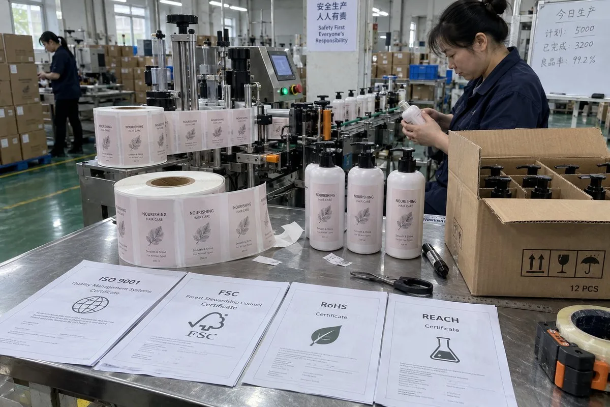 Shampoo label export documents
