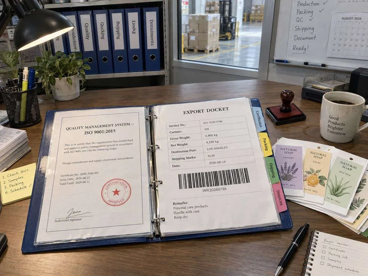 Soap label factory iso export documents