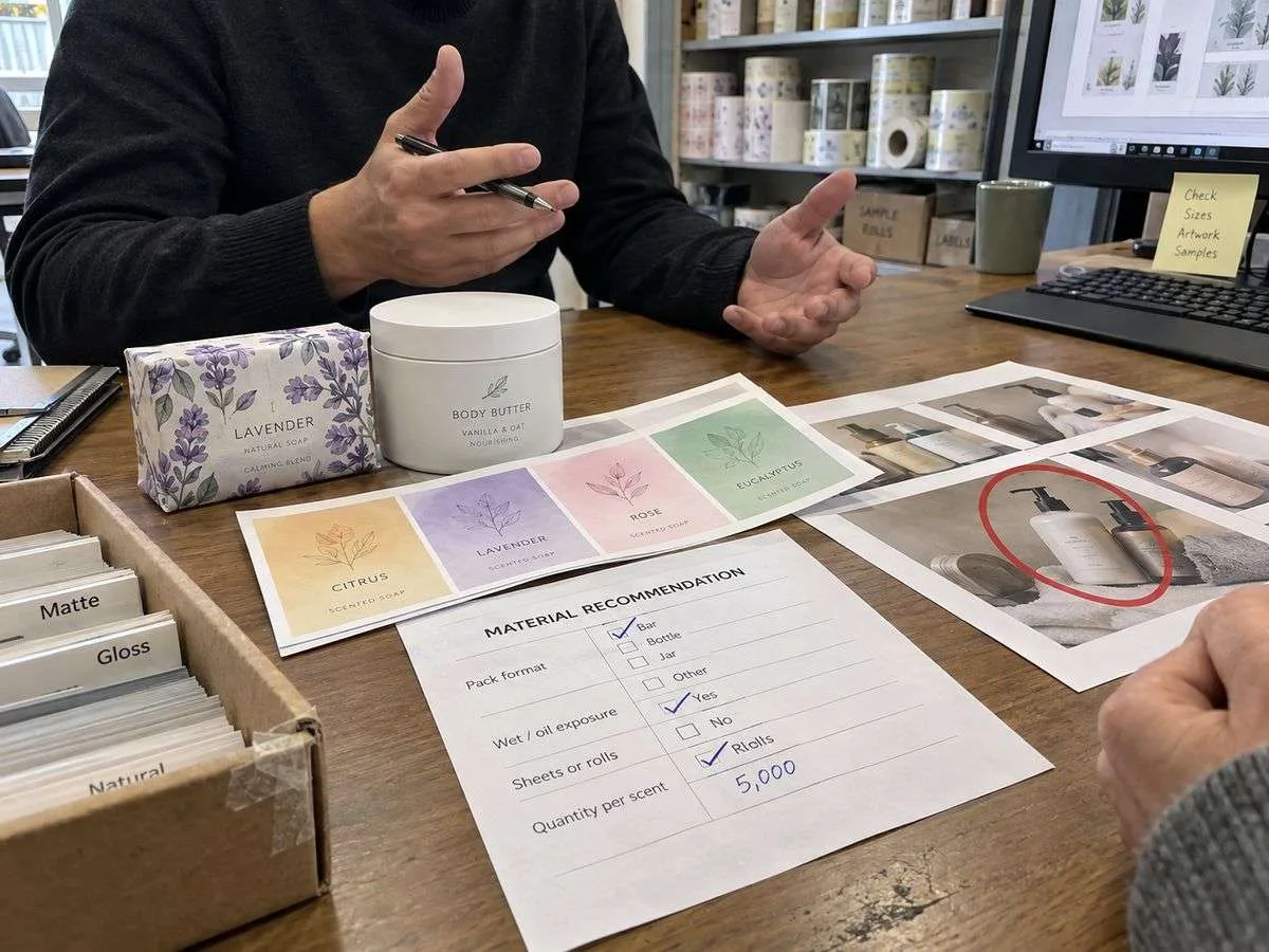 Soap label samples quote checklist desk