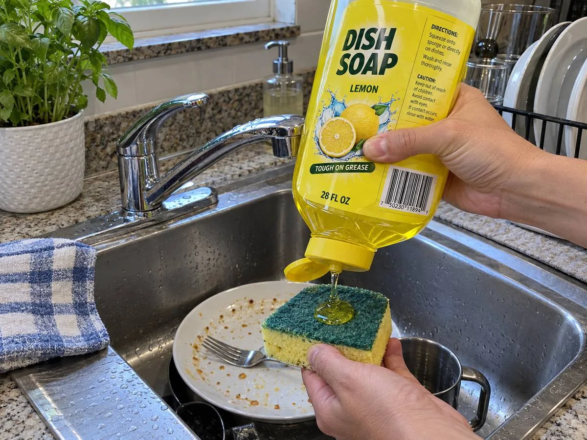 squeeze bottle dish soap labels