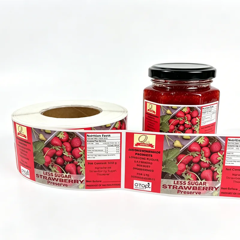 Strawberry Preserve Jar Label Roll Alternate