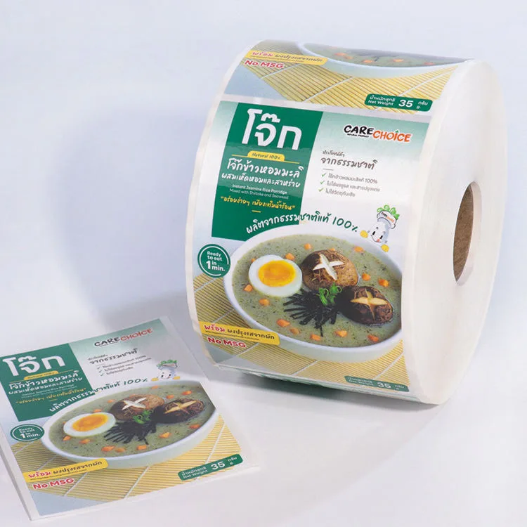 Thai Meal Tray Label Roll Product View