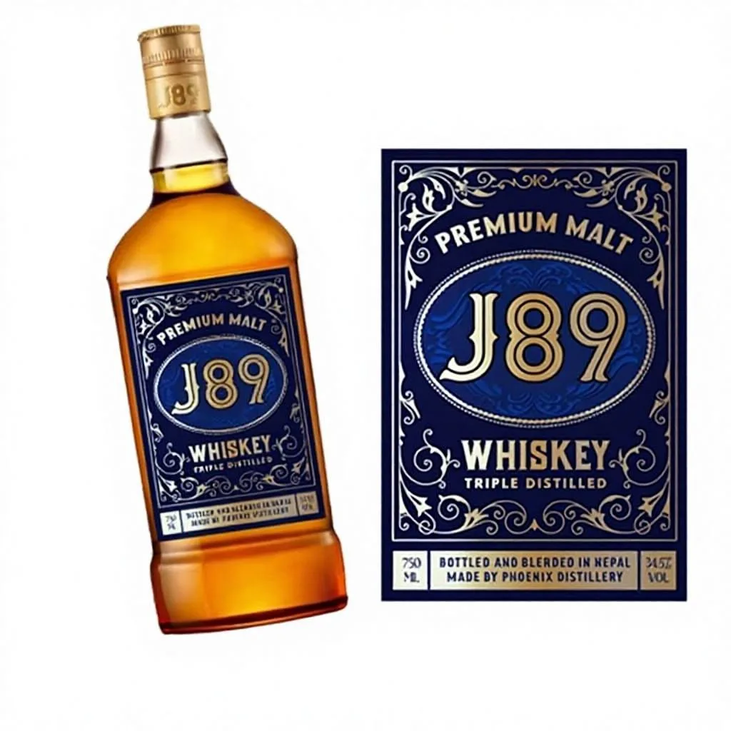 Whiskey Bottle Front Label