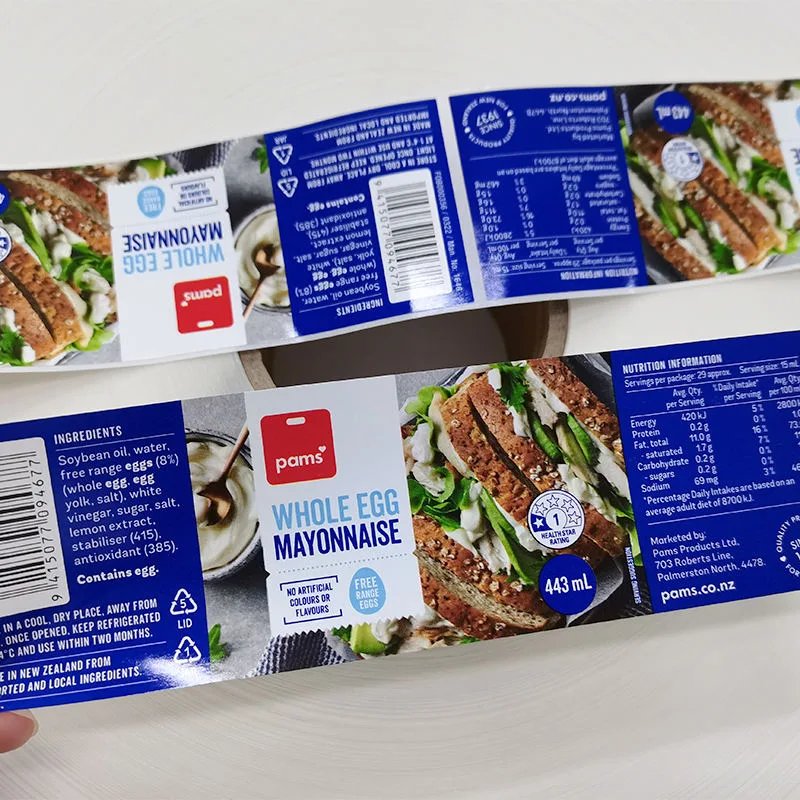 Whole Egg Mayonnaise Container Label Sheet