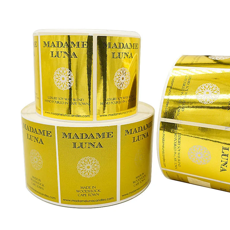 Yellow Food Container Label Rolls