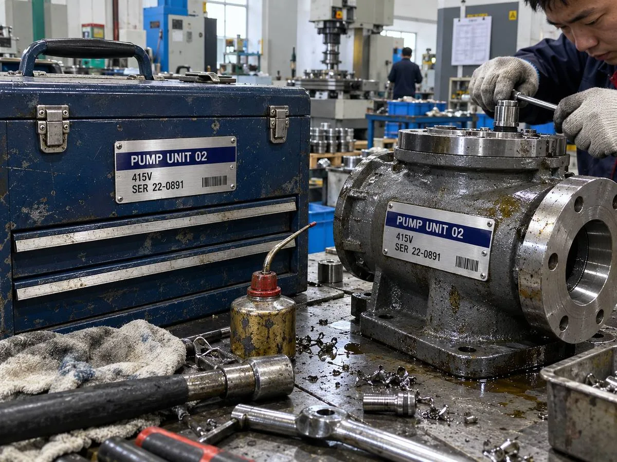 PET film industrial equipment asset label durability