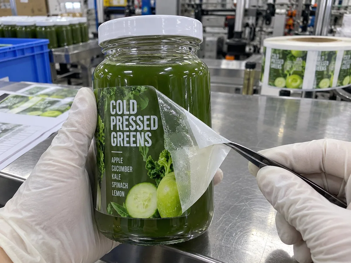 adhesive layer cross section label stack macro