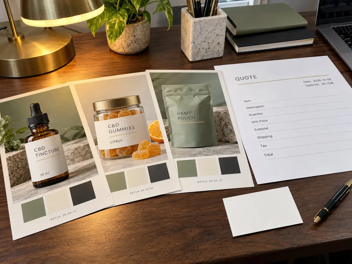 CBD label sample pack quote
