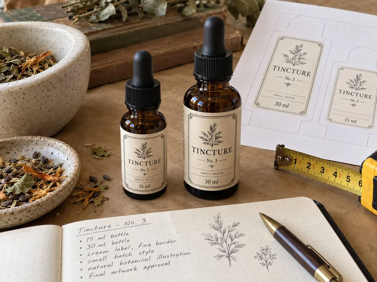 CBD tincture bottle label program