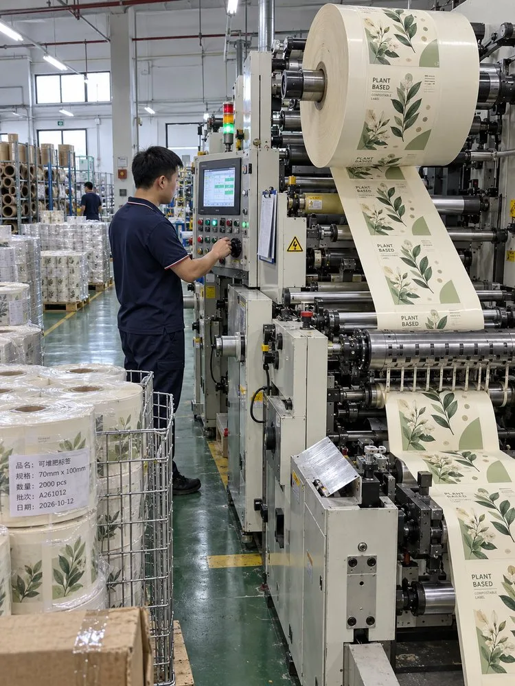 Compostable label press factory shenzhen