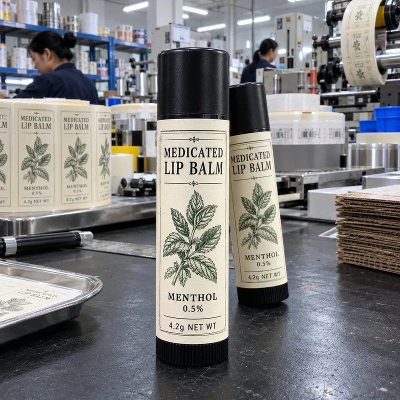 custom lip balm tube labels overlap seam