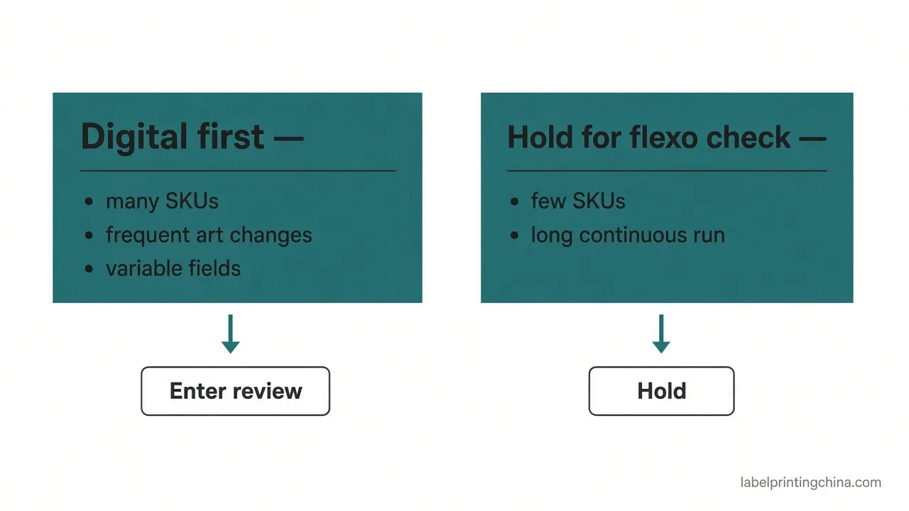 Decision map for digital when SKUs and graphics keep changing