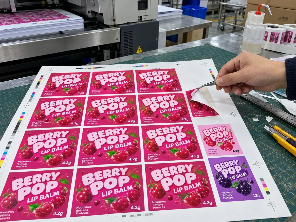 digital lip balm labels new flavor test