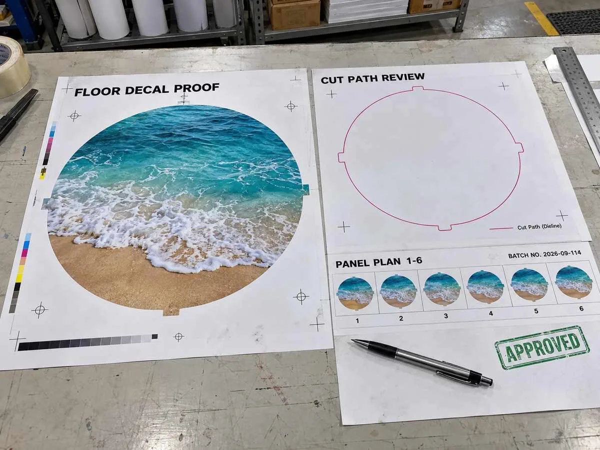 Floor decal proof approval artwork