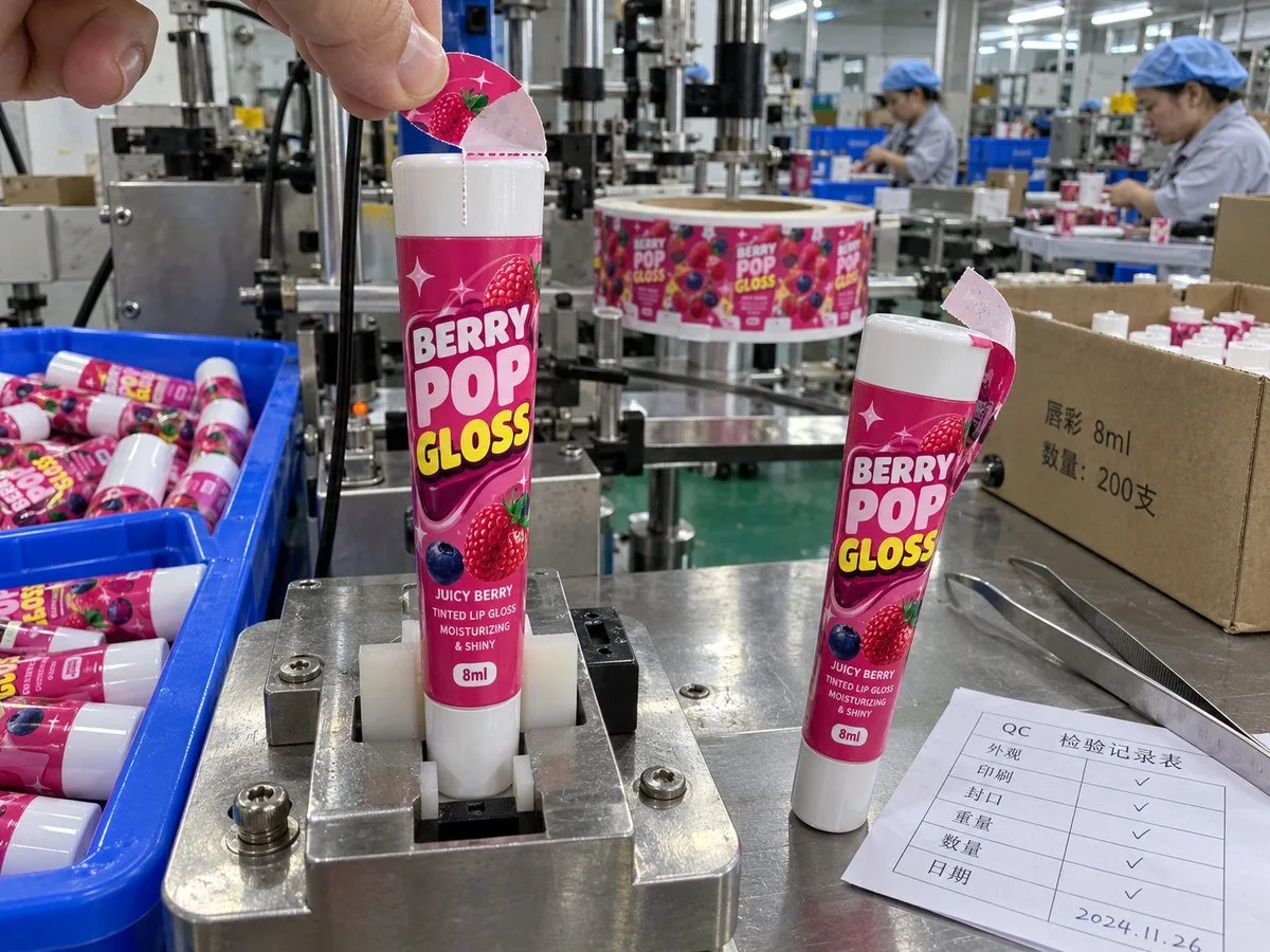 lip gloss labels seal tab extension
