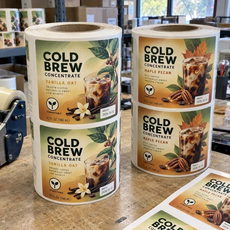 Machine ready compostable label rolls cores