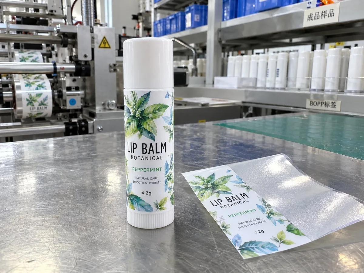 oil resistant BOPP lip balm labels