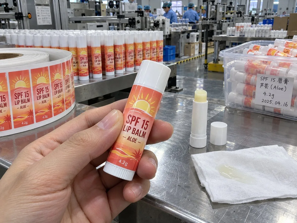 oil resistant lip balm tube labels film