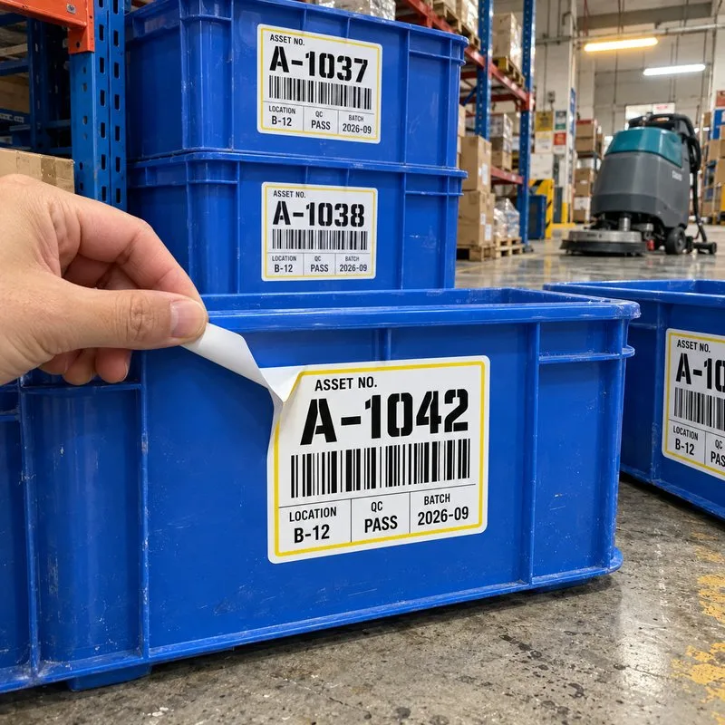 removable asset labels warehouse bins