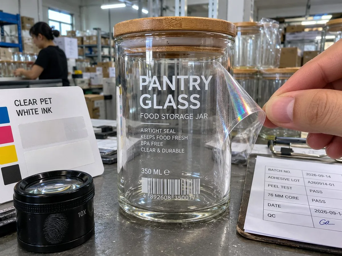 removable clear labels glass