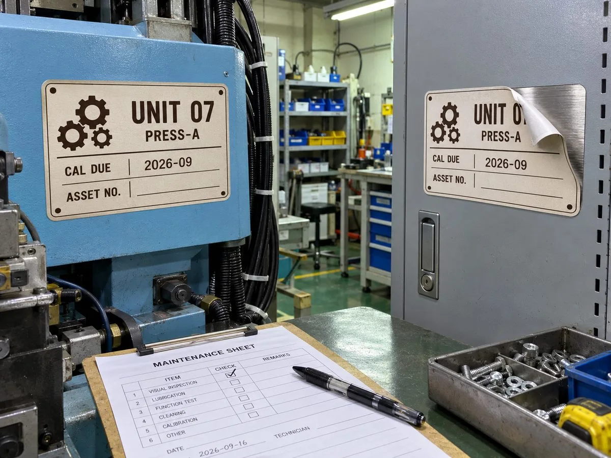 removable vinyl labels equipment