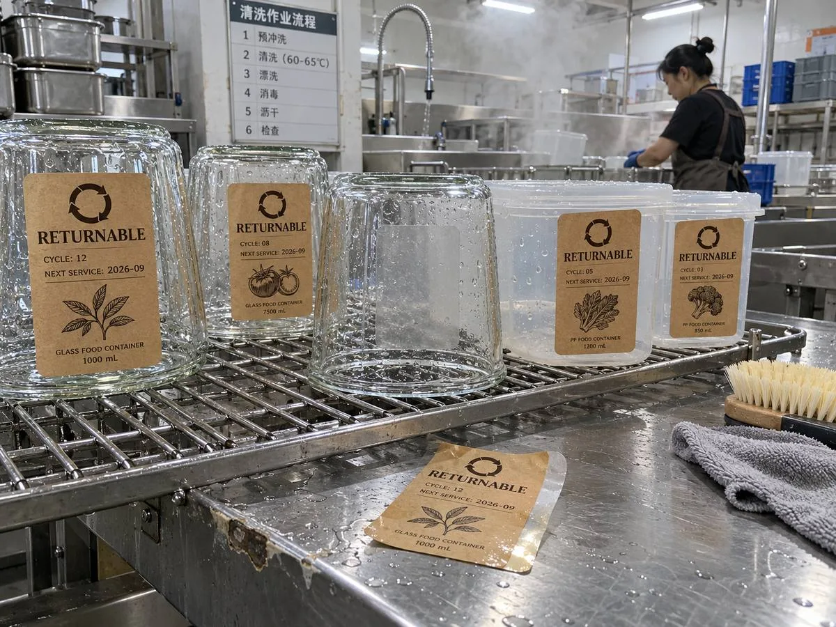 returnable container tracking label