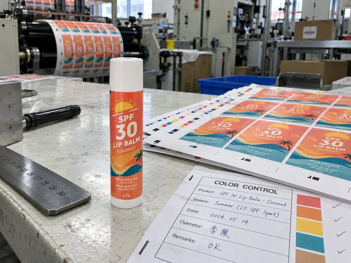 seasonal lip balm labels locked color reprint